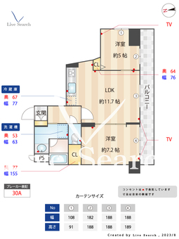 ELC加賀 303 【東京都牛込柳町駅】 の間取り図