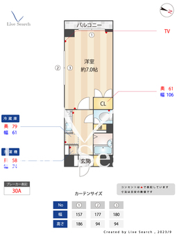レディースパインヒル北梅田 503 【大阪府阪急中津駅】 の間取り図