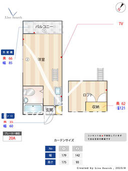 サンハイム今井 203 【東京都西新宿五丁目駅】 の間取り図