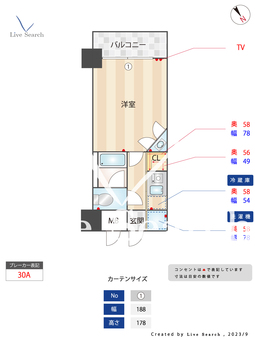 エステート・モア・天神AXIS 411 【福岡県渡辺通駅】 の間取り図