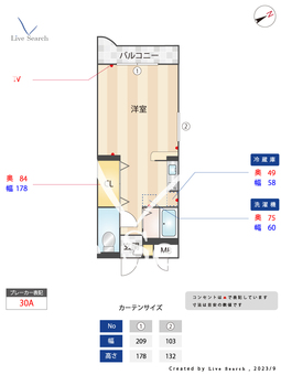 ラ・プラージュ室見 401 【福岡県室見駅】 の間取り図
