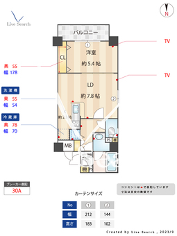 ベルクレール三鷹 301 【東京都三鷹駅】 の間取り図
