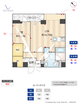 Pratique日本橋水天宮 1001 【東京都水天宮前】 の間取り図