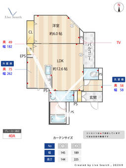 リブラ北千住 201 【東京都北千住駅】 の間取り図