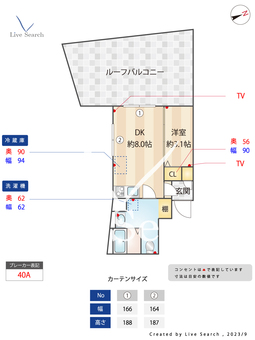 堀切ガーデンテラス 302 【東京都堀切菖蒲園駅】 の間取り図