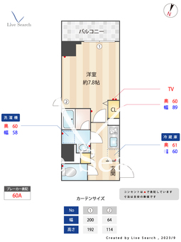 ピアネータ麻布十番 501 【東京都麻布十番駅】 の間取り図