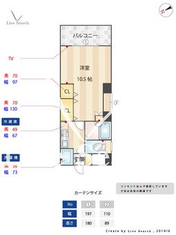 ラポート博多 501 【福岡県博多駅】 の間取り図
