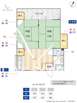 渡辺コーポ 1 【福岡県金山駅】 の間取り図