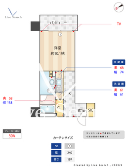 ザ・リンドス 909 【福岡県千早駅】 の間取り図