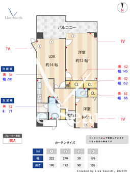 アクシス室見 302 【福岡県室見駅】 の間取り図
