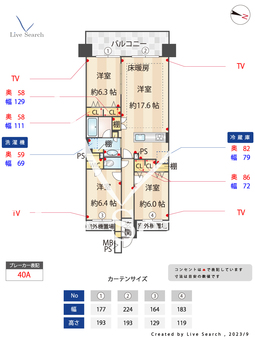 ライオンズマンション大宮高鼻町 1305 【埼玉県大宮駅】 の間取り図