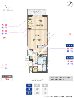 レフィールオーブ代々木 309 【東京都新宿駅】 の間取り図
