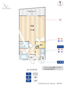 スカイマンション松山 205 【福岡県七隈駅】 の間取り図