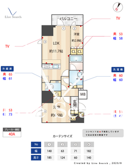 レフィールオーブ代々木 601 【東京都新宿駅】 の間取り図