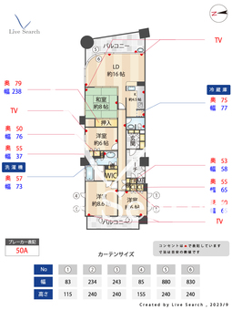 グランクール河原町二条 517 【京都府京都市役所前駅】 の間取り図