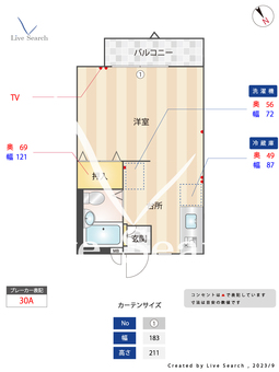 ハイツアシザワ A105 【東京都喜多見駅】 の間取り図