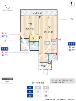 リブラ北千住 203 【東京都北千住駅】 の間取り図