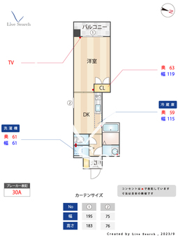 エンクレスト天神WING 1601 【福岡県赤坂駅】 の間取り図