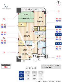 郷中青井マンション 206 【東京都五反野】 の間取り図
