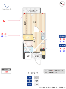 ビエラコート西新 605 【福岡県西新駅】 の間取り図
