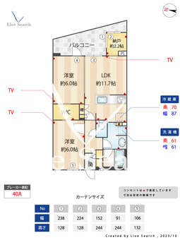 グランカーサ川崎生田 305 【神奈川県読売ランド前駅】 の間取り図