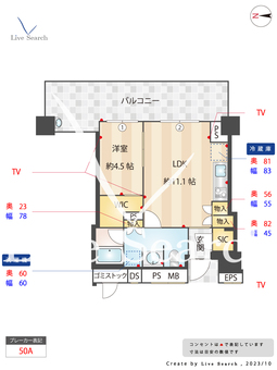 グランドメゾン大濠公園THETOWER 205 【福岡県唐人町駅】 の間取り図