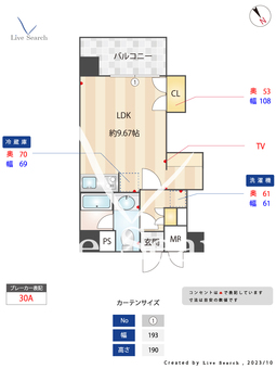 Pratique日本橋水天宮 801 【東京都水天宮前駅】 の間取り図