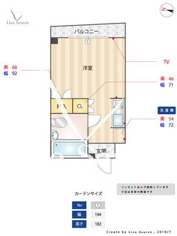 ジュネス玉川 4A 【福岡県高宮駅】 の間取り図