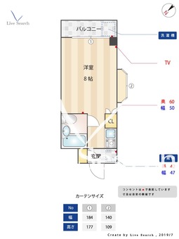 プチメゾン山荘通り 3B 【福岡県平尾駅】 の間取り図