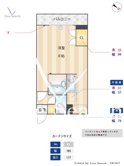 サンフィールド千代 501 【福岡県千代県庁口駅】 の間取り図