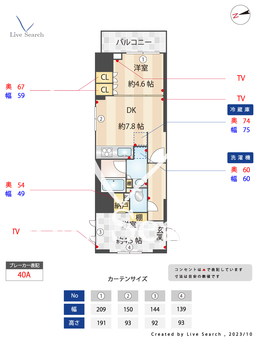 ジオエント浅草雷門 201 【東京都浅草駅】 の間取り図