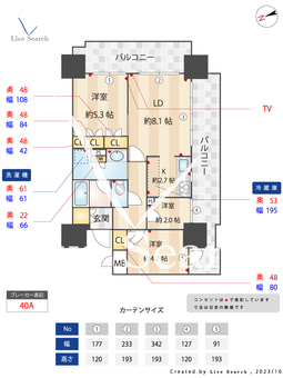 RJRプレシア吉塚駅前Ⅱ 1003 【福岡県吉塚駅】 の間取り図