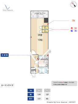 コーポ・ラポール 301 【福岡県呉服町駅】 の間取り図