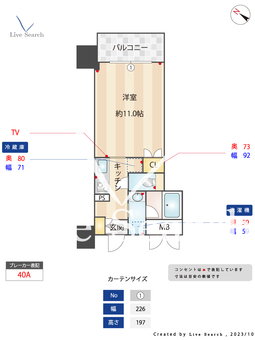 RJRプレシア天神サウス 506 【福岡県渡辺通駅】 の間取り図