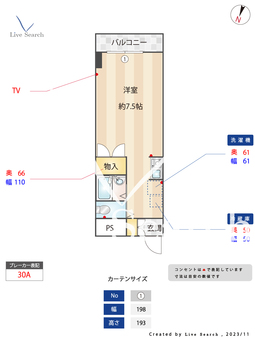 エトス大名 602 【福岡県赤坂駅】 の間取り図