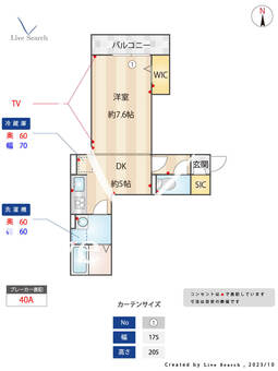 ルミナーレ 302 【東京都千住大橋駅】 の間取り図