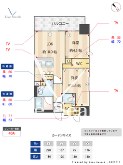 デュオヴェール博多駅 1101 【福岡県博多駅】 の間取り図