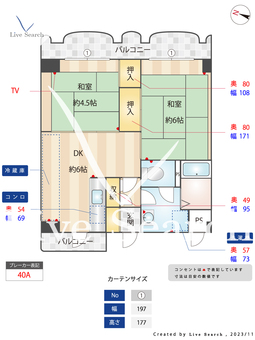 まいづる中央ビル 601 【福岡県赤坂駅】 の間取り図