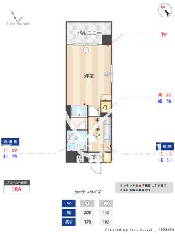 エンクレスト天神南 506 【福岡県渡辺通　駅】 の間取り図