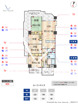 ヴィクトリア友泉 406 【中央区六本松駅】 の間取り図