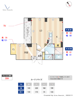 ライオンズマンション南薬院 801 【福岡県薬院駅】 の間取り図