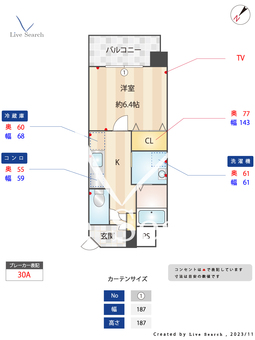 ヴィルルーチェ 501 【福岡県薬院駅】 の間取り図