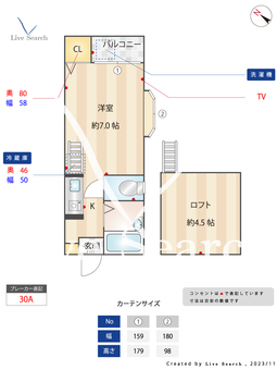 ストリーム呉服町 203 【福岡県祇園駅】 の間取り図