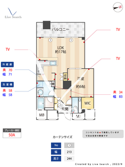 ザ・タワー大阪 3203 【大阪府福島駅】 の間取り図