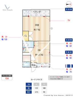 セゾン福大南 201 【福岡県福大前駅】 の間取り図