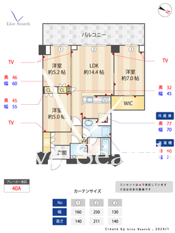 ザ・パークハウス福岡タワーズEAST 812 【福岡県唐人町駅】 の間取り図