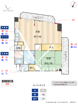 大山ビル 501 【福岡県地下鉄七隈線　薬院大通駅】 の間取り図