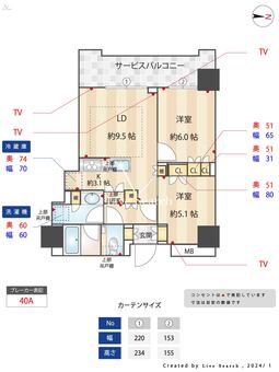 THE YOKOHAMA FRONT TOWER 2514 【神奈川県横浜駅】 の間取り図