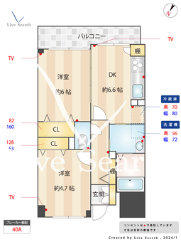 芦屋コンチェルト 108 【兵庫県芦屋駅】 の間取り図
