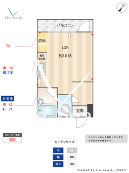 トミショウビル 402 【福岡県西鉄平尾駅】 の間取り図